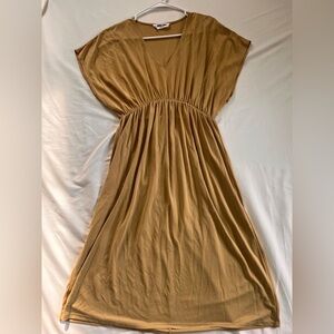 Double Zero mustard/Tan Midi Dress